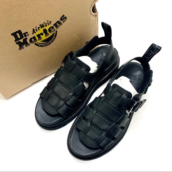 Dr. Martens Black Mono Fisherman Sandals - Picture 3 of 15